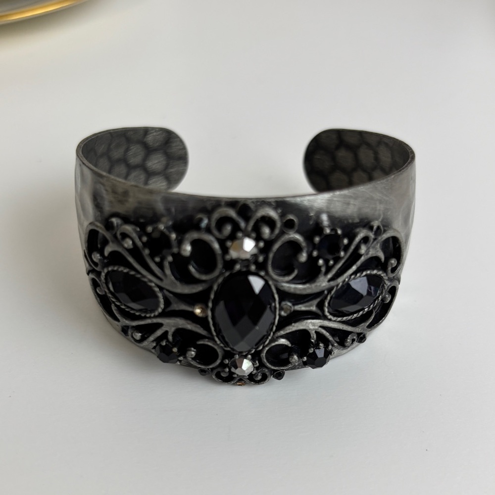 Elegant Black Cuff Bracelet
